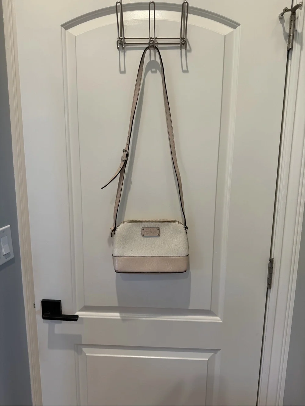 kate spade Cream Crossbody with Blush Trim and Adjustable Strap